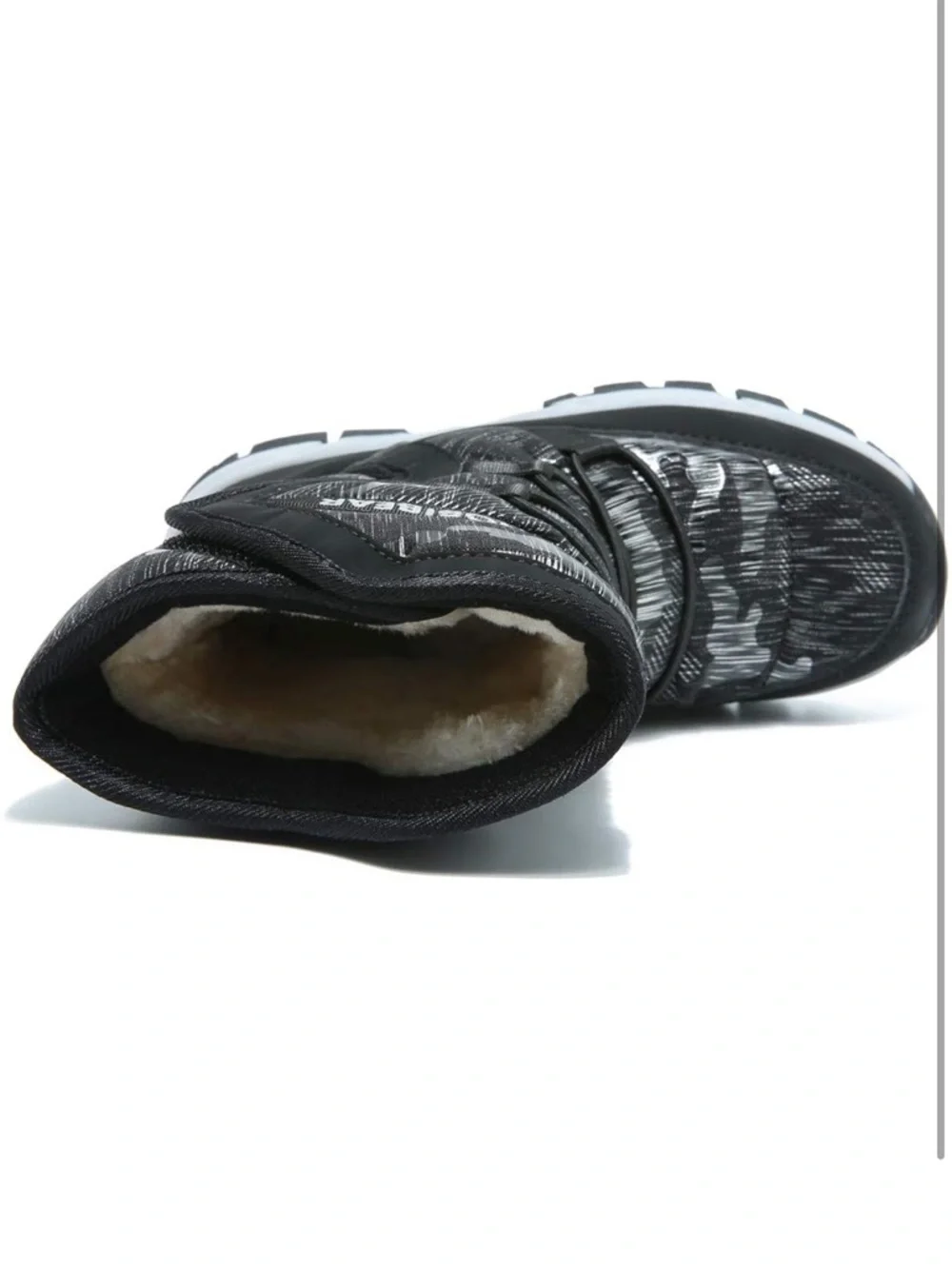 Boys Snow Boots Outdoor Waterproof Winter Kids Shoes Big Kid 5.5, Black 939